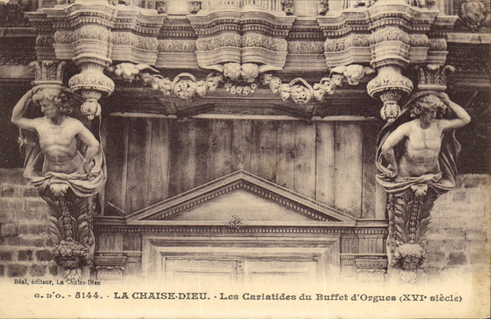 CPA La Chaise Dieu Les Cariatides du Buffet d orgues 