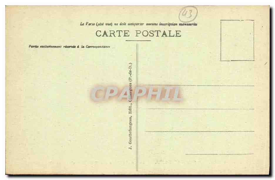 CPA La Chaise Dieu Les Cariatides du Buffet d orgues  — Verso