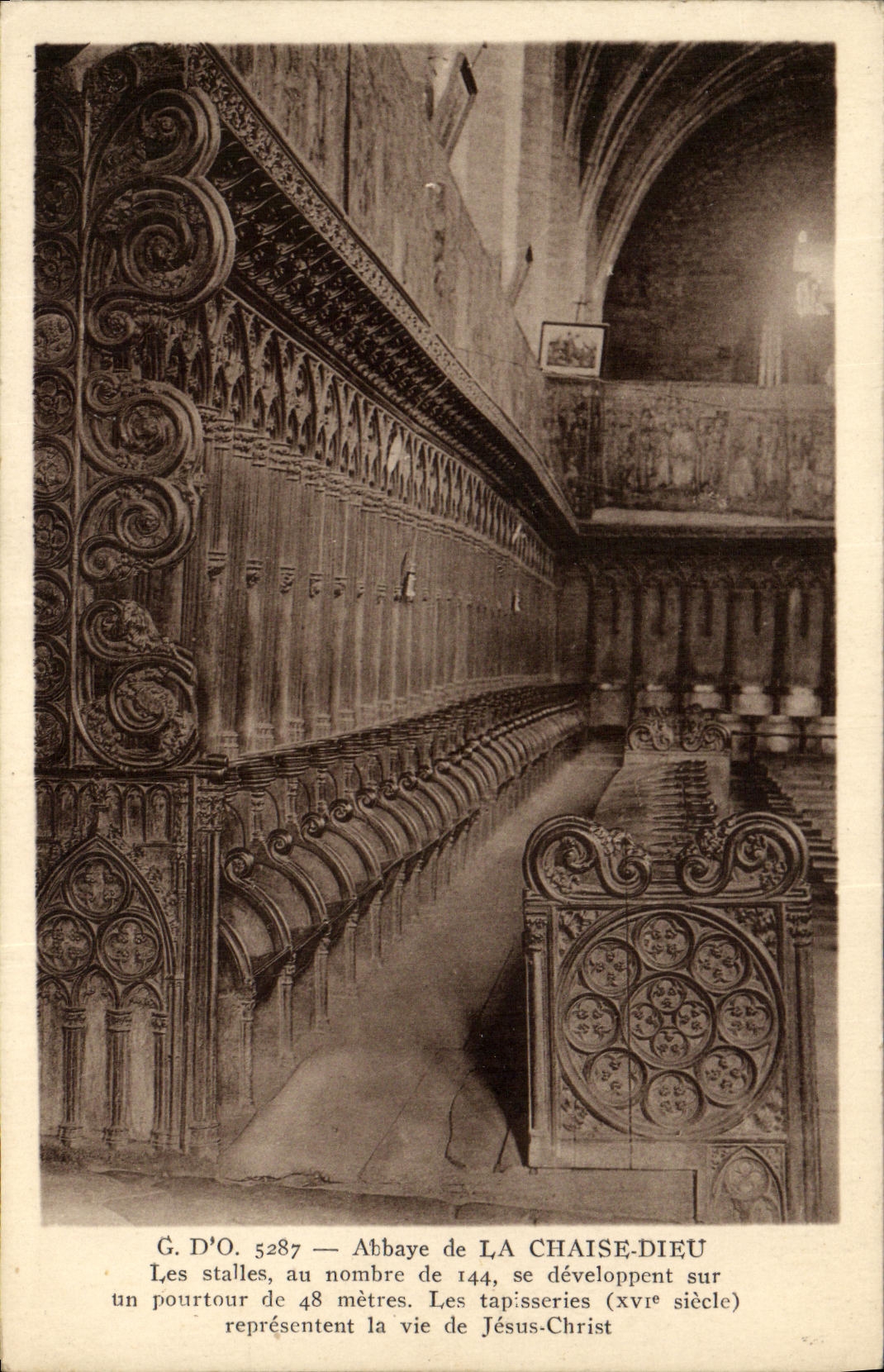 CPA La Chaise Dieu Abbaye Les stalles