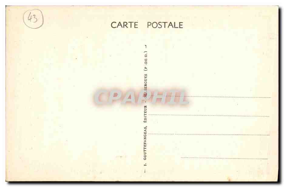 CPA La Chaise Dieu Abbaye Les stalles — Rückseite
