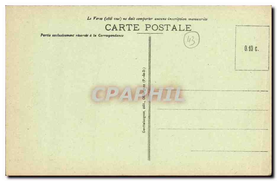 CPA La Chaise Dieu Exterieur du Cloitre La Tour Clementine — Rückseite