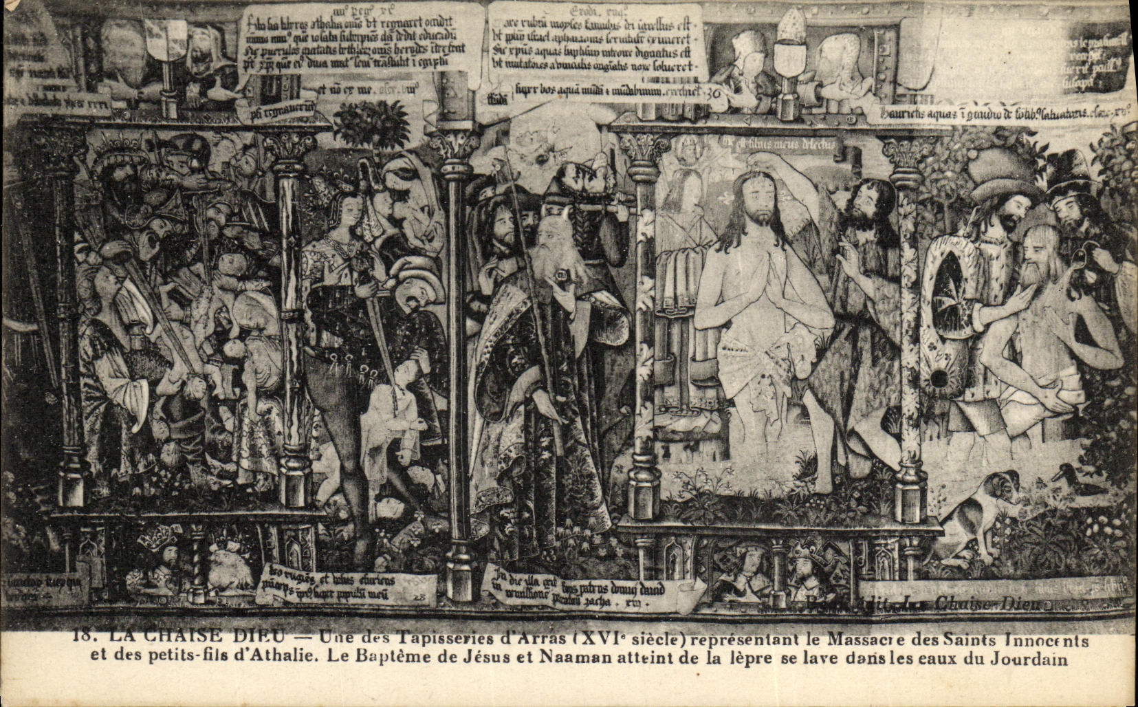 CPA La Chaise Dieu Une des tapisseries d Arras Massacre des Saints Innocents