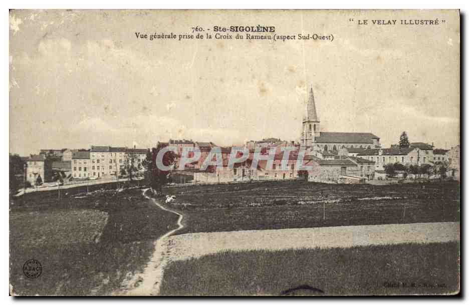 CPA Ste Sigolene Vue generale prise de la Croix du Rameau 