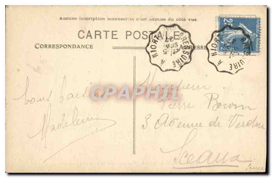 CPA L Absie Vallee De la Sevre Nantaise Pres le rocher branlant — Rückseite