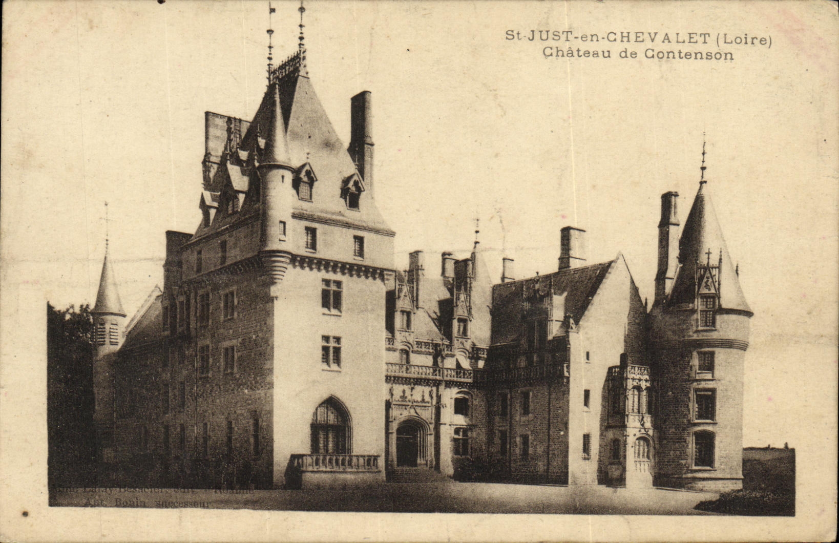 CPA St Just en Chevalet Chateau de Contenson