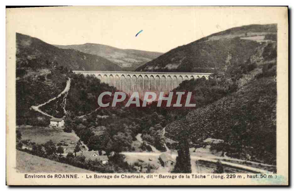CPA Environs de Roanne Le Barrage de Chartrain dit Barrage de la Tache