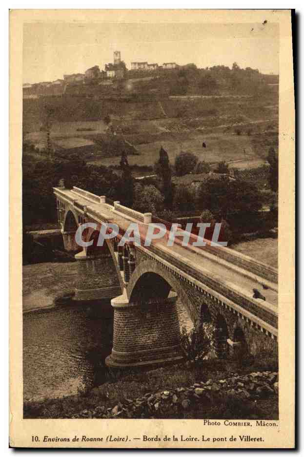 CPA Environs de Roanne Bords de la Loire Le pont de Villereet