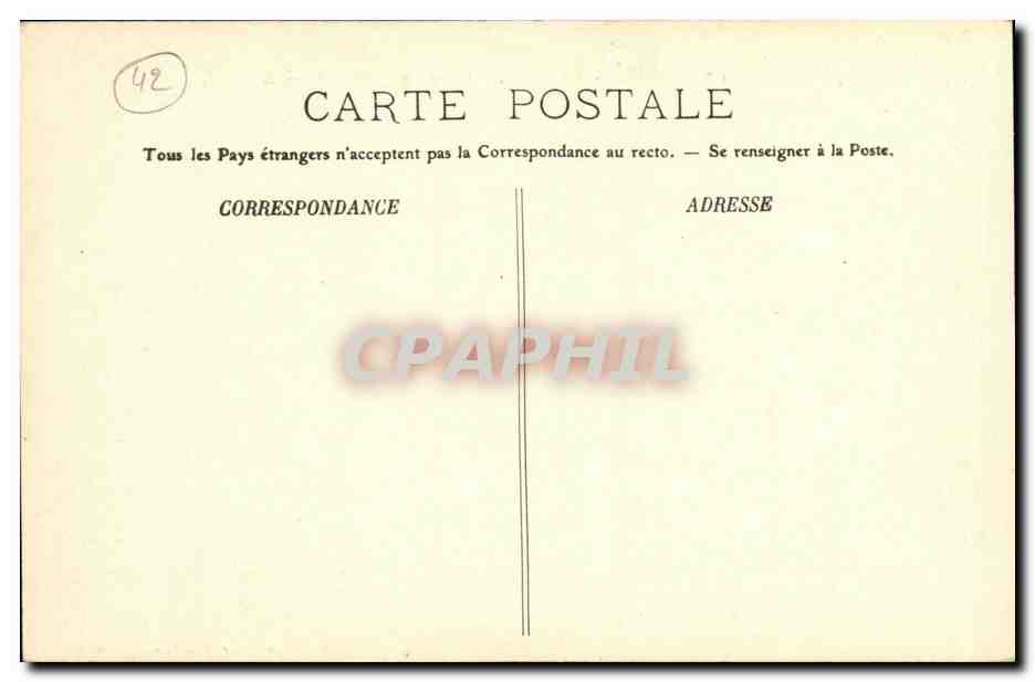 CPA Environs de Saint Etienne La Loire au Pertuiset Le pont  — Rückseite