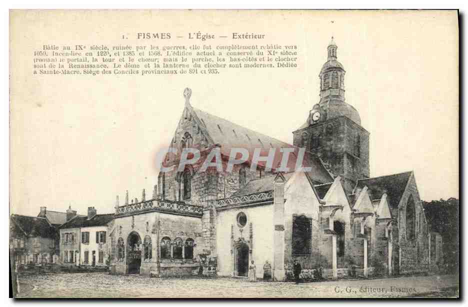 CPA Fismes L eglise Exterieur