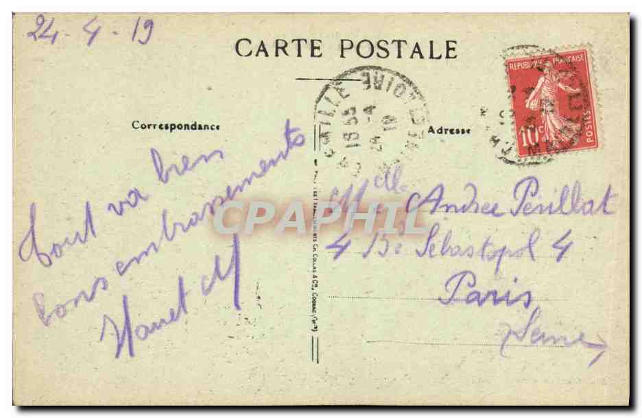CPA Chemille Porte du Vieux Chateau Enfants — Rückseite