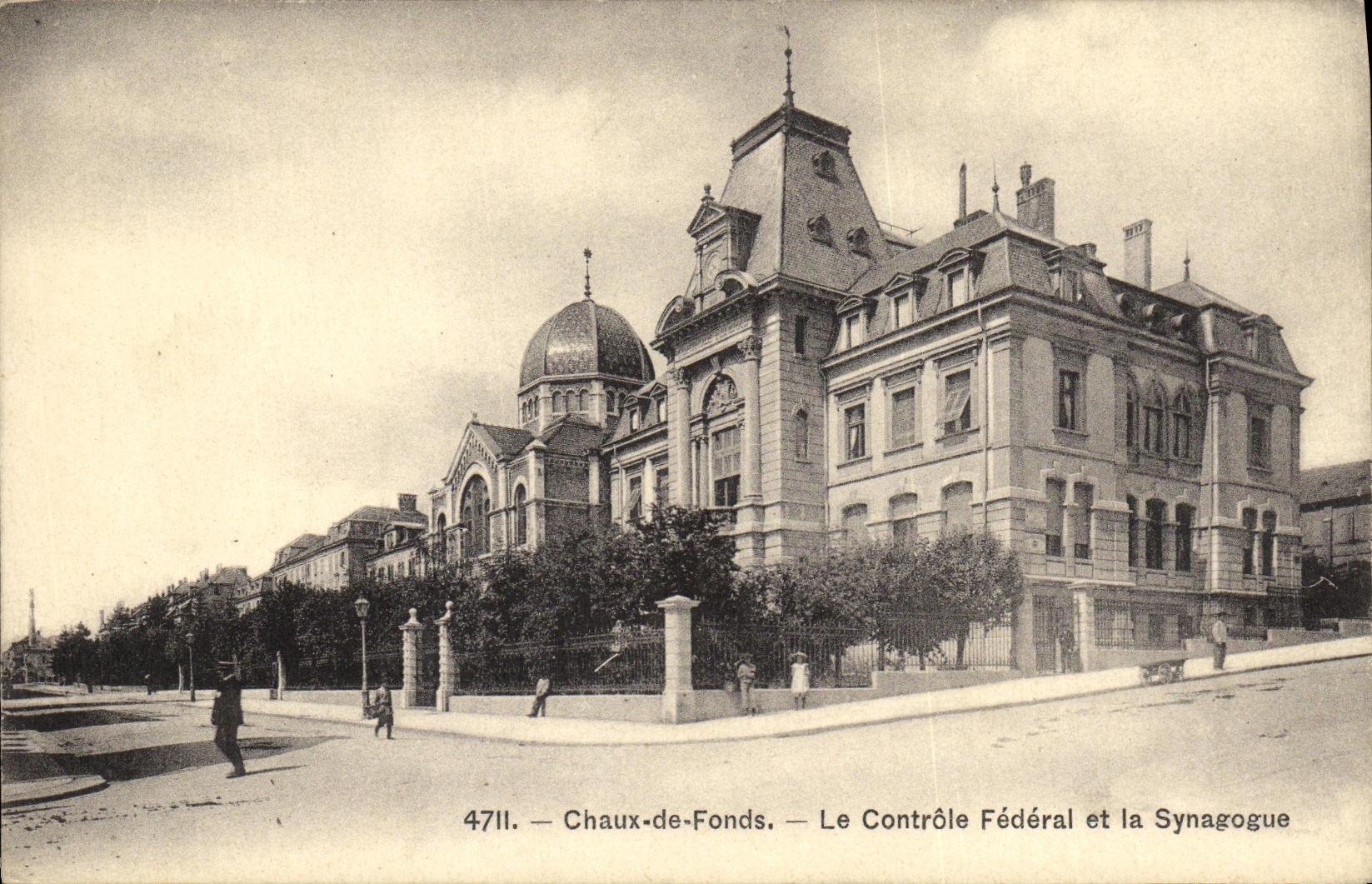 CPA Chaux de Fonds Le Controle Federal et la Synagogue Judaica Judaïca Juif