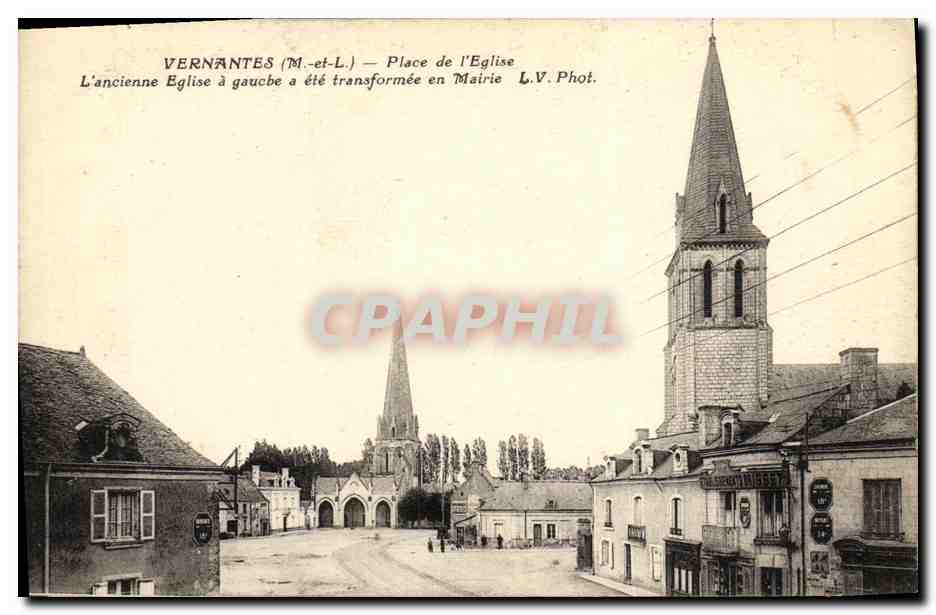 CPA Vernantes Place de L Eglise