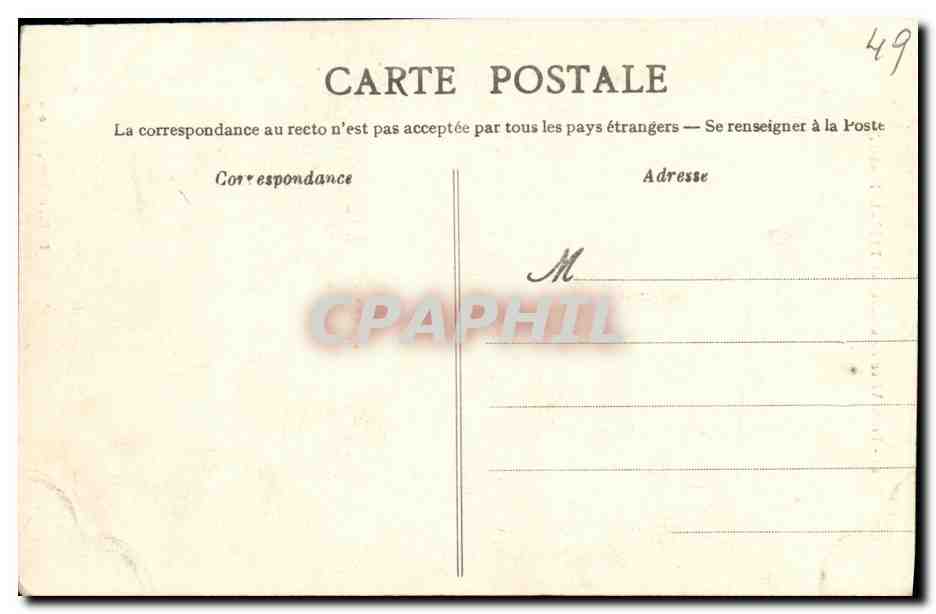 CPA Porte Veron du Chateau de Durtal — Rückseite