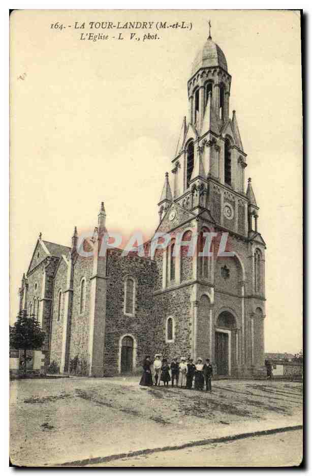 CPA La Tour Landry L Eglise