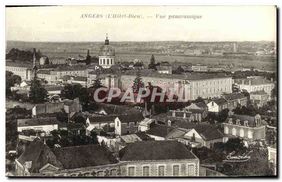 CPA Angers Vue Panoramique l Hotel Dieu