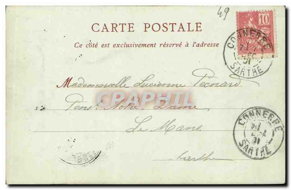CPA Angers La Nef De La Cathedrale — Rückseite