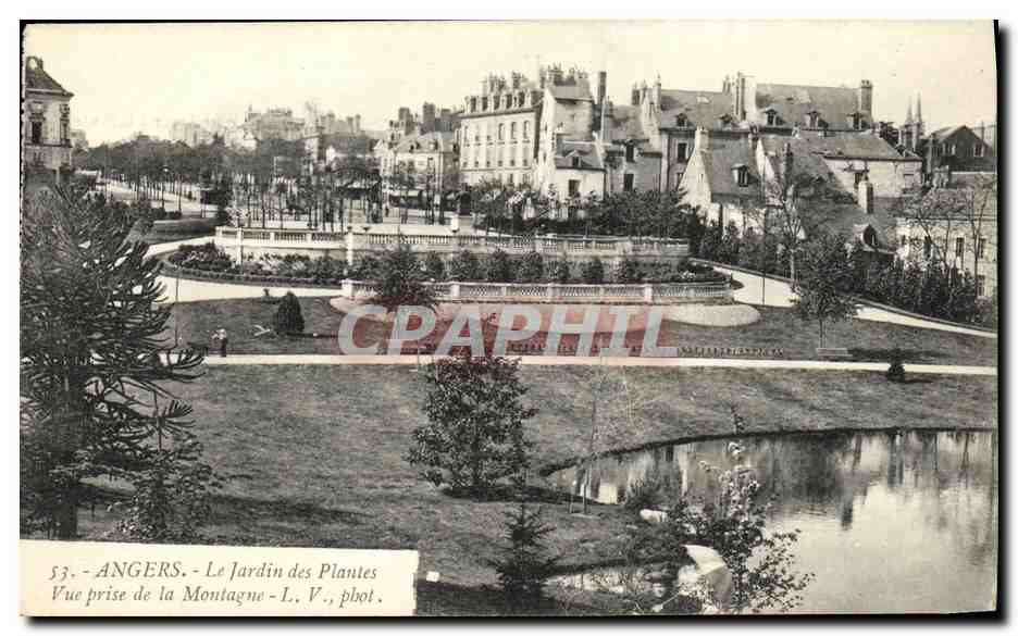 CPA Angers Le Jardin Des Plantes Vue Prise De La Montagne