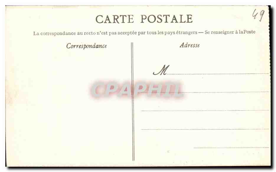 CPA Angers Le Jardin Des Plantes Vue Prise De La Montagne — Rückseite