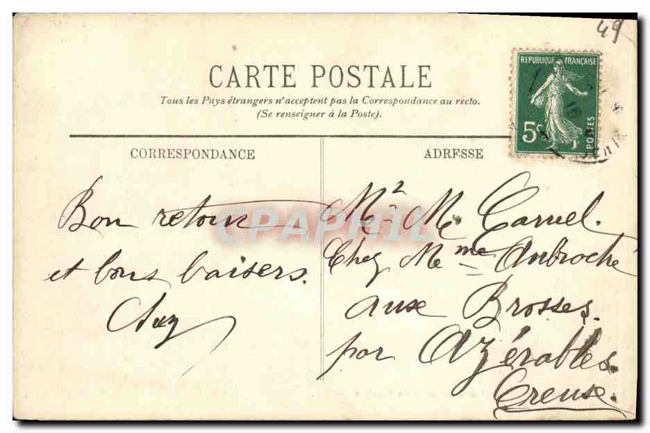 CPA Angers Vue d Ensemble du Chateau — Rückseite