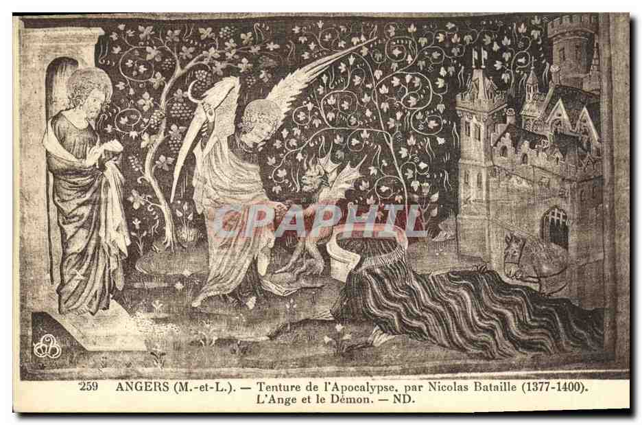 CPA Angers Tenture de I Apocalypse par Nicolas Bataille L ange et le demon Diable