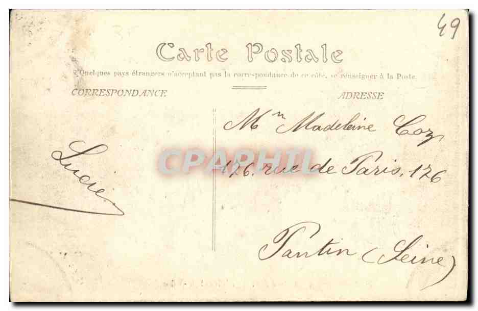 CPA Angers L Hotel de Ville — Rückseite