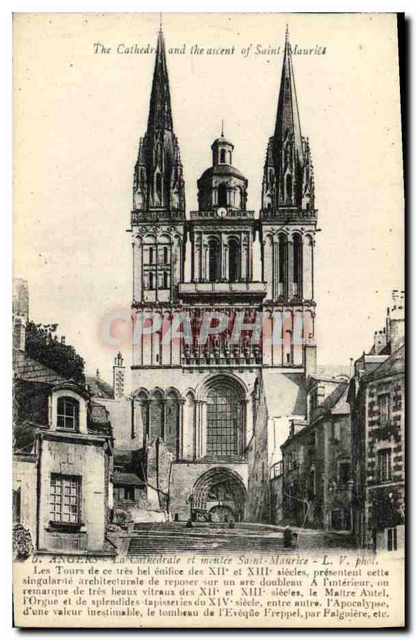 CPA Angers La Cathedrale et montee St Maurice