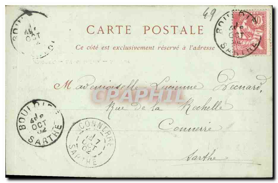CPA Angers L Hotel de Ville — Rückseite