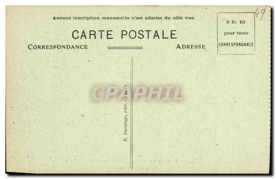 CPA Angers Jardin du Musee Puits du 17eme et gargouilles — Rückseite