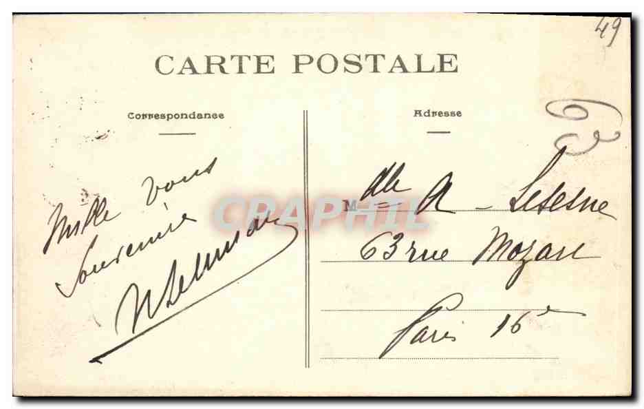 CPA Angers Le petit Chateau et la Chapelle — Rückseite