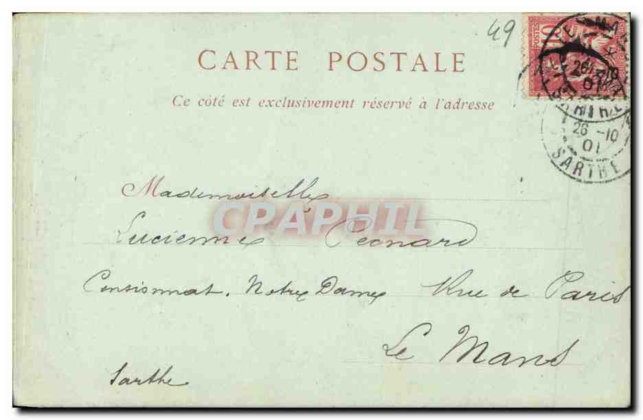 CPA Angers Tour de la Haute Chaine — Rückseite