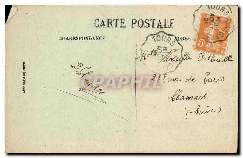 CPA Angers Le Jardin des Plantes Ile des cygnes — Rückseite