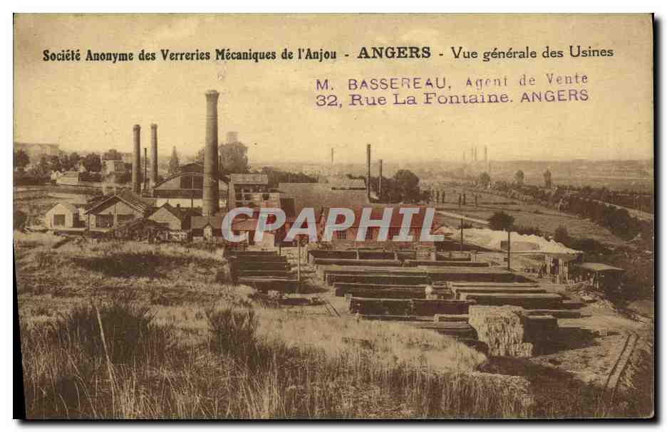 CPA Societe Anonyme des Verreries Mecaniques de l Anjou Angers Vue generale des Usines