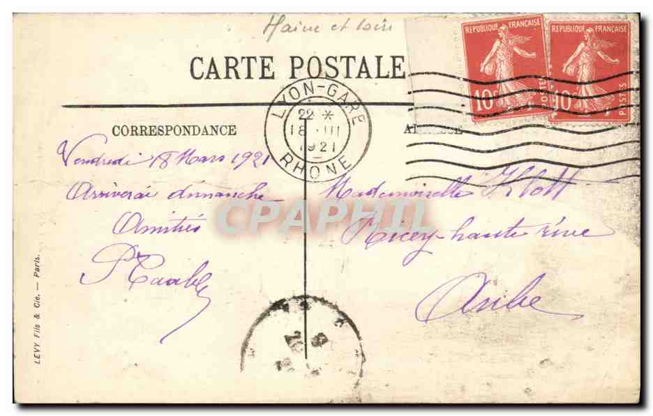CPA Angers Ruine de l Abraye de Toussaints  — Rückseite