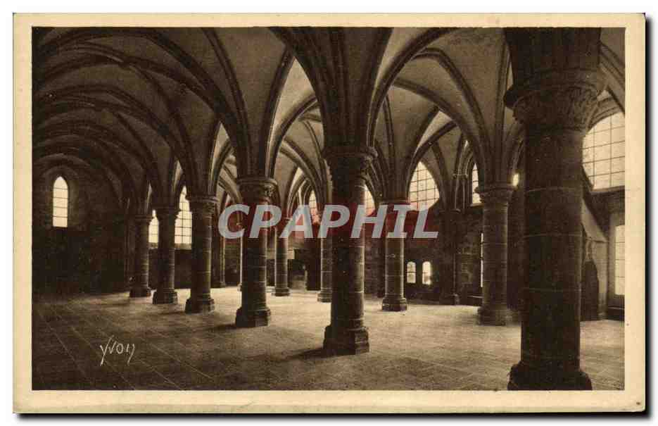 CPA Mont Saint Michel Abbaye Salle des Chevaliers 