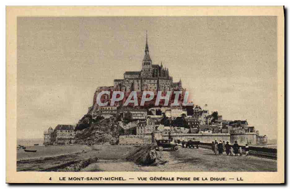 Le Mont-Saint-Michel — Vue générale prise de la digue — LL