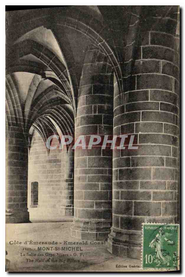 Mont-Saint-Michel — La Salle des Gros Piliers — Éditions Guérin