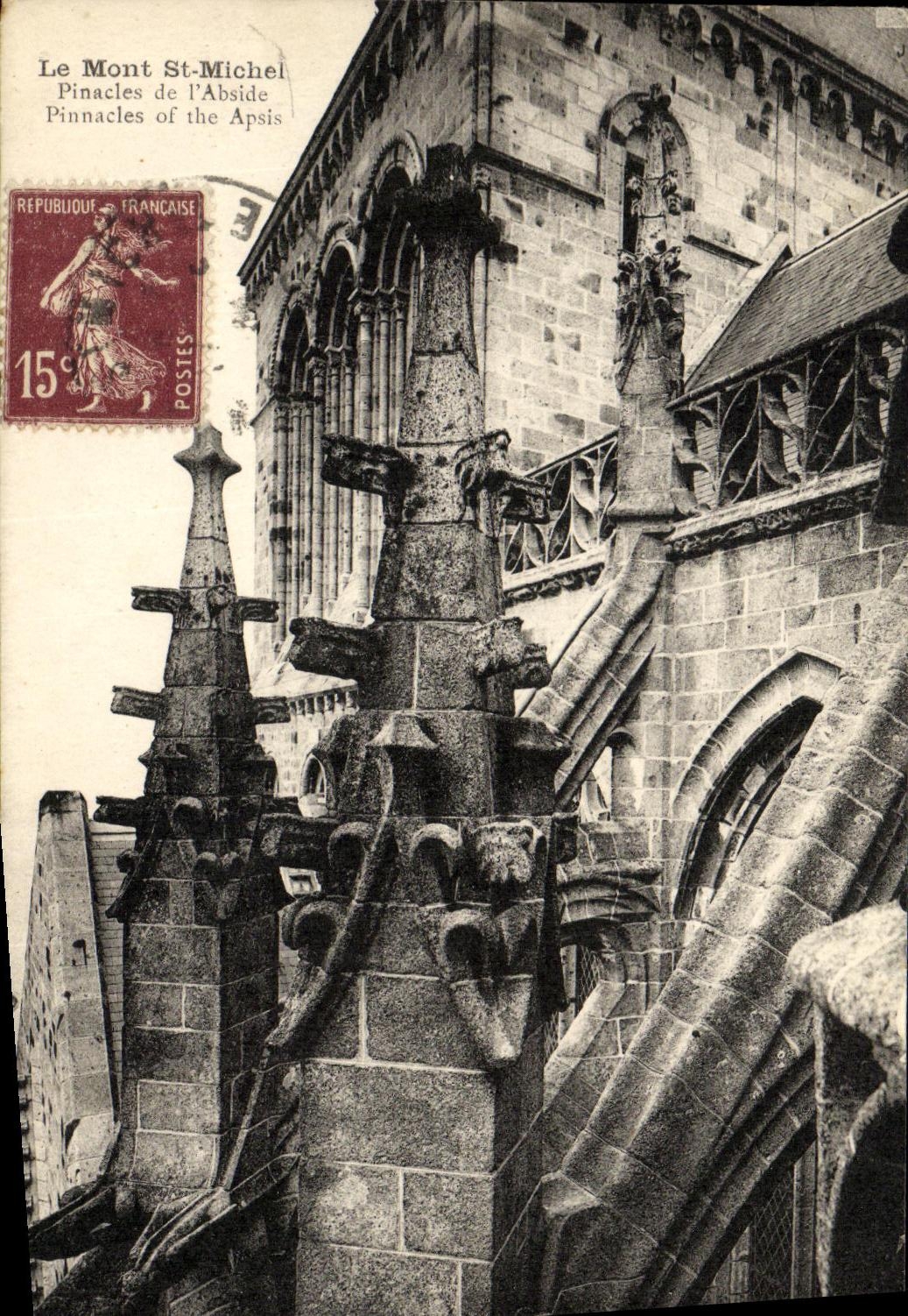 CPA Le Mont Saint Michel Pinacles de l Abside 
