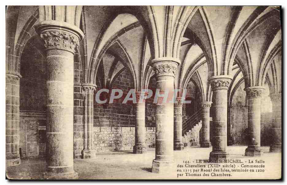 CPA Le Mont St Michel La Salle des Chevaliers