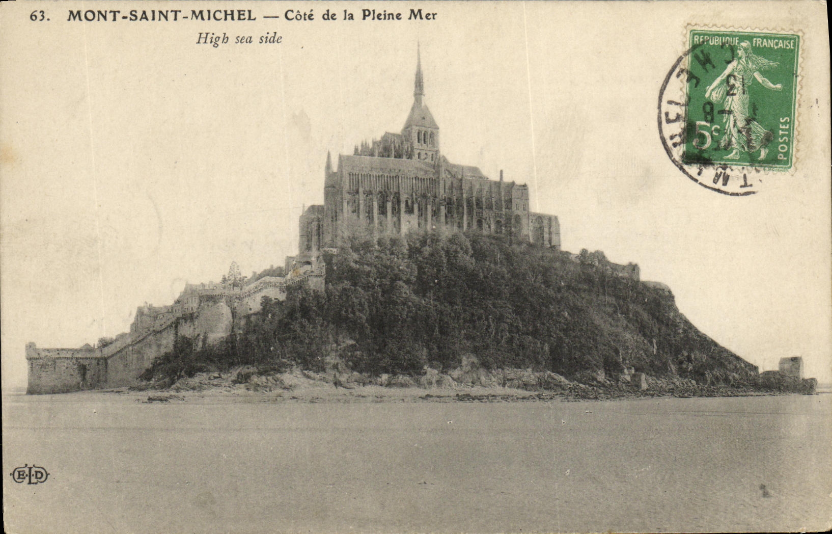 MONT-SAINT-MICHEL — Côté de la Pleine Mer — Éditeur E.P.D. n°63