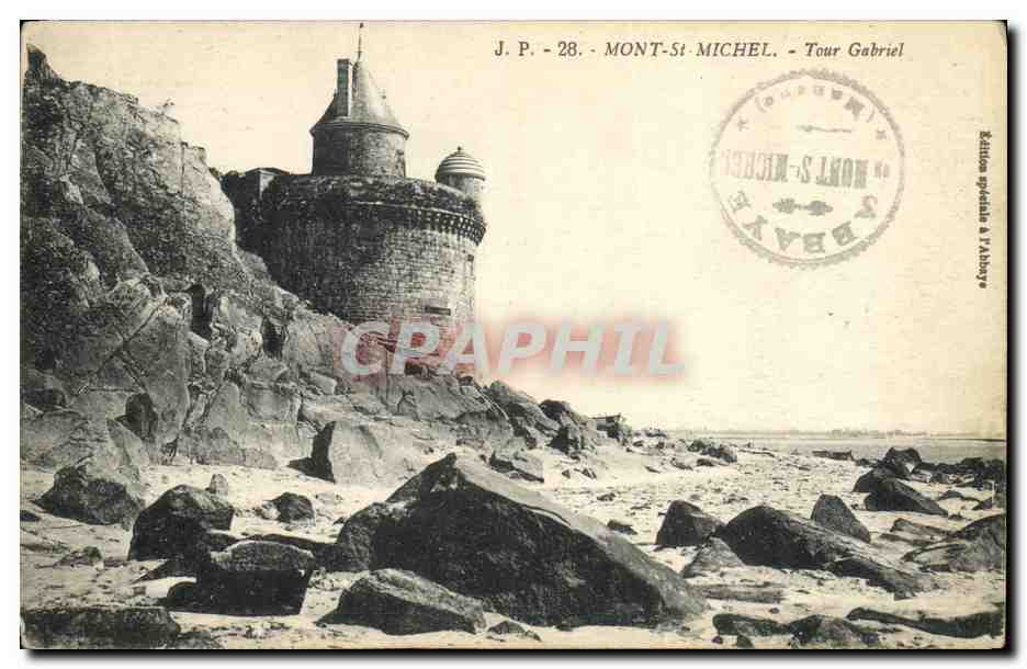 CPA Mont St Michel Tour Gabriel