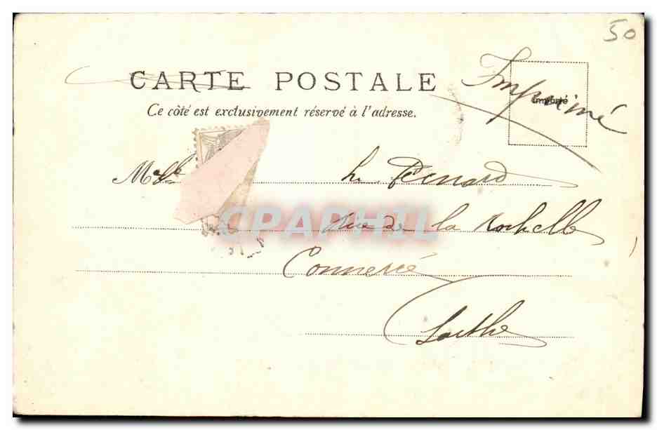 CPA Mont St Michel Abbaye Le Promenoir Xll e Siecle — Verso