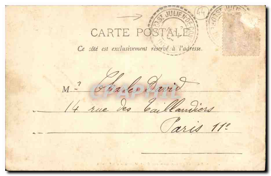 CPA Nantes Escalier des cent marches a Ste Anne — Rückseite