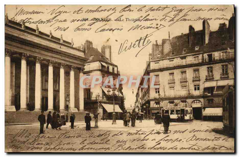 CPA Nantes Le Theatre Tramway