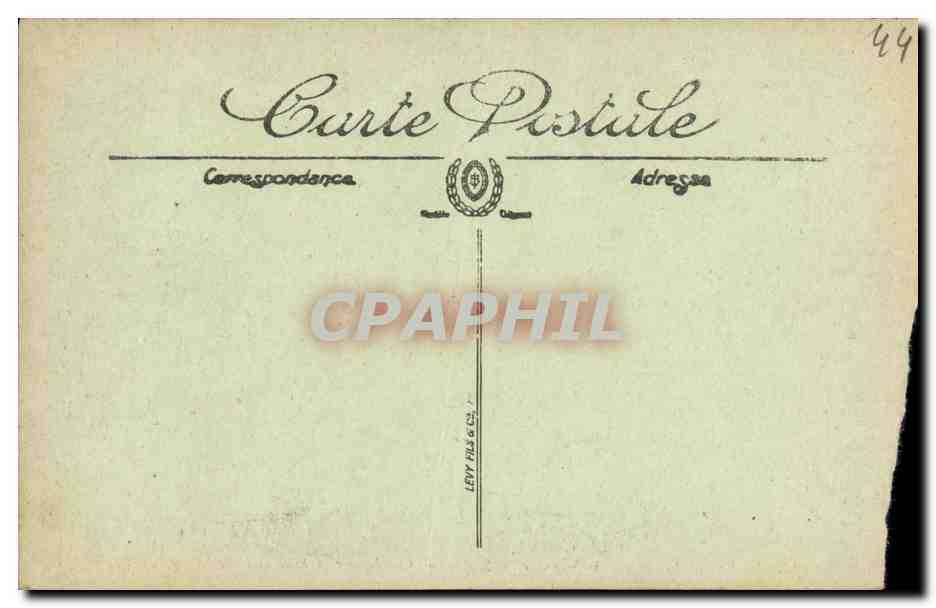 Tarjeta postal antigua Nantes El Cours Cambronne y la Estatua — Reverso