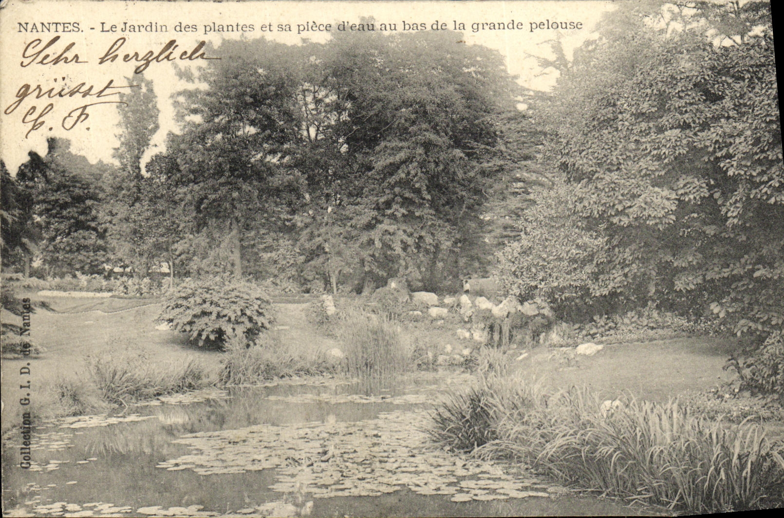 CPA Nantes Le Jardin des Plantes et sa Piece au bas de la grande pelouse