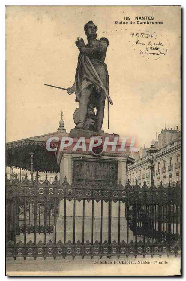 CPA Nantes Statue de Cambronne
