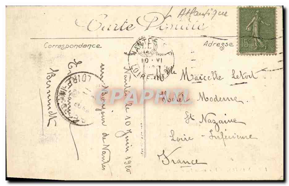 CPA Nantes Vue sur la Loire Bateau — Rückseite
