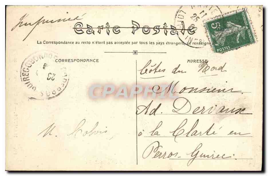 CPA Nantes Le Chateau Vieux Puits — Verso