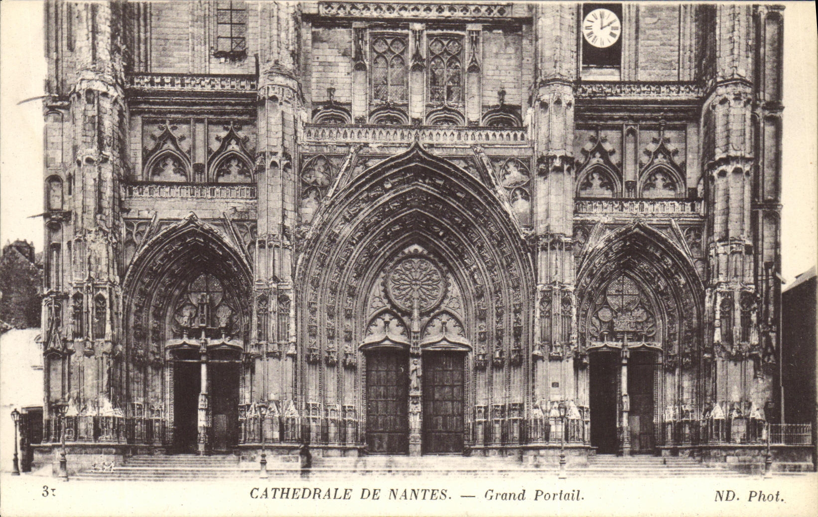 CPA Cathedrale de Nantes Grand Portail