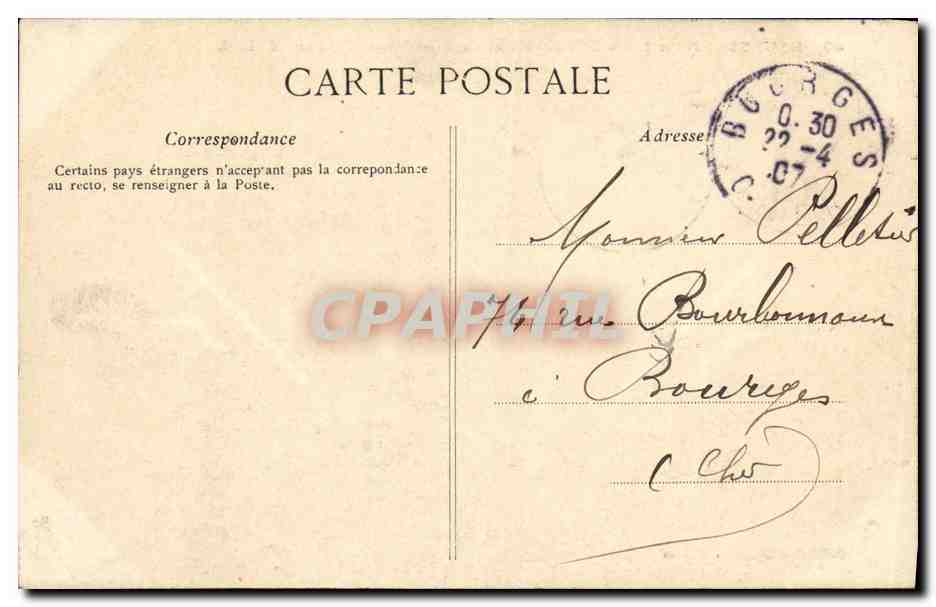 CPA Nantes Place Louis XVll et Hotel du Xl Corps d Armee — Rückseite
